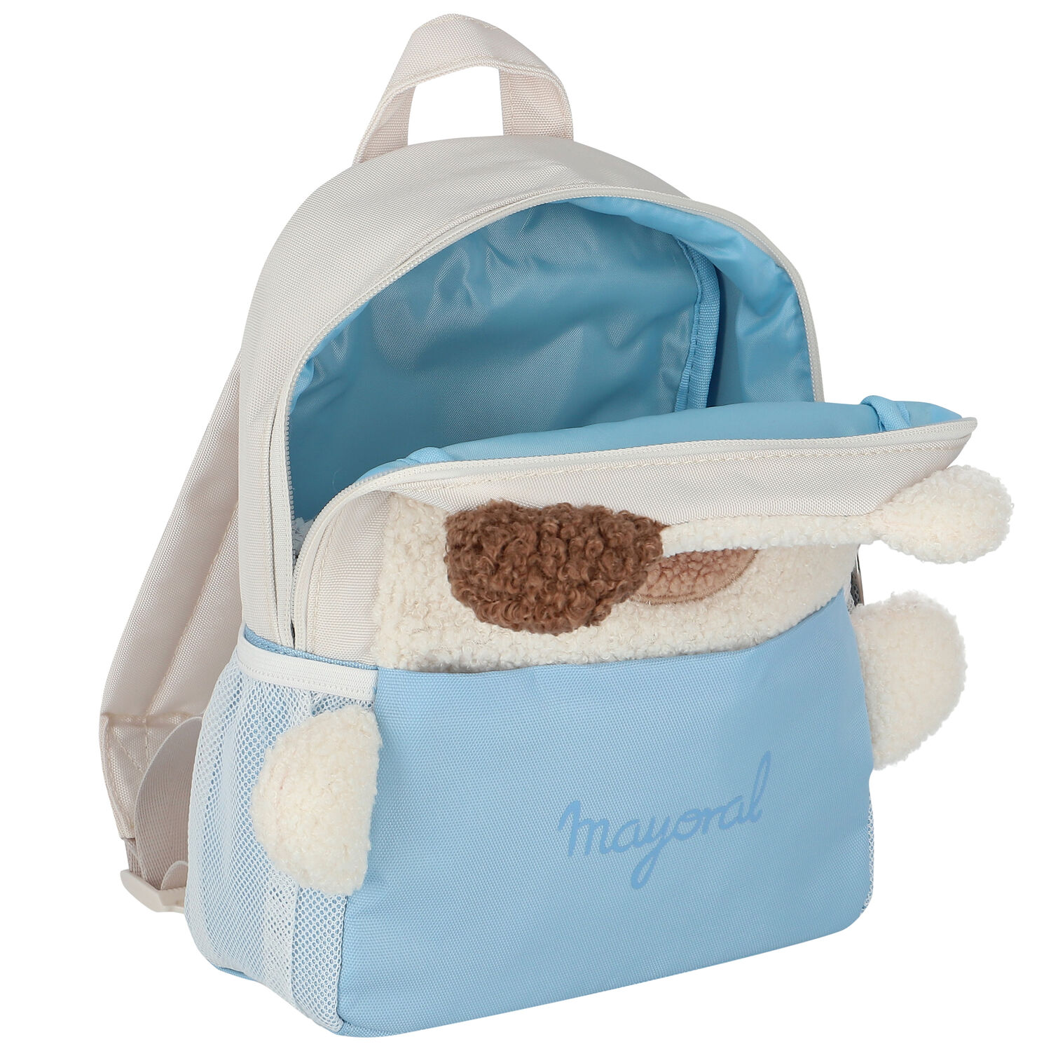 Blue & Ivory Teddy Bear Backpack, 2, hi-res image number null